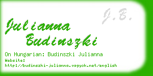 julianna budinszki business card